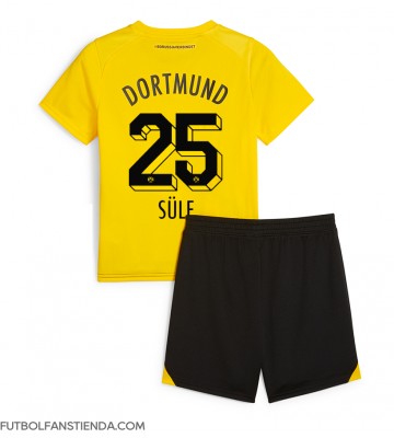 Borussia Dortmund Niklas Sule #25 Primera Equipación Niños 2023-24 Manga Corta (+ Pantalones cortos)